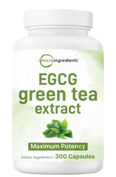 Micro Ingredients frasco delantero del suplemento de té verde mostrando diseño y cantidad