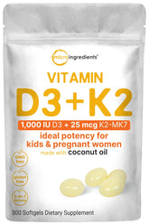 Micro Ingredients vista frontal del envase que muestra 300 softgels y beneficios claros