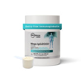 Microbiome Labs frasco frontal mostrando diseño y tamaño beneficios prácticos