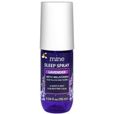 Mine envase frontal del spray de lavanda mostrando diseño y practicidad