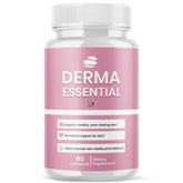 Frasco MJO Derma Essential Capsules frontal mostrando presentación y promesa de bienestar
