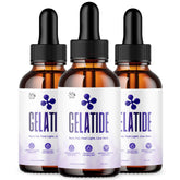 MJO Gelatide Drops vista frontal del frasco con etiqueta clara y beneficios