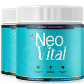 MJO Neo Vital Powder envase frontal mostrando la marca y beneficios visibles