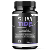 MJO envase SlimTide frente mostrando diseño y beneficio de apoyo al estilo activo