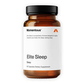 Momentous frasco Elite Sleep frontal mostrando el envase y beneficios