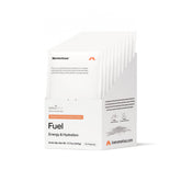 Momentous Fuel envase frontal mostrando sabor Passion Orange Guava y sello NSF