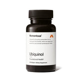 Momentous ubiquinol empaque frontal mostrando diseño y beneficios