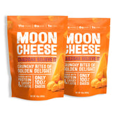 Moon Cheese empaque frontal mostrando el producto y su beneficio protéico
