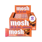 MOSH paquete frontal mostrando 12 barras, conveniente para viajes