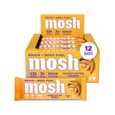 MOSH empaque frontal mostrando barras y ventajas nutricionales