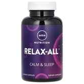 MRM Relax-All frente del empaque mostrando ingredientes clave y dosis