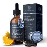 Mt. Angel Vitamins botella frontal 2 oz mostrando dosis clara