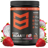 MTN OPS empaque frontal mostrando sabor fresa dragonfruit y beneficios rápidos