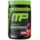 Muscle Pharm envase frontal mostrando marca y beneficio de energía rápida