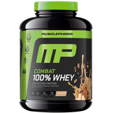 Muscle Pharm envase frontal Cappuccino con raciones visibles y confianza de marca