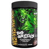 Mutant Big Greens envase frontal mostrando el sello de 30 servicios y sabor Just Chocolate