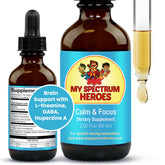 My Spectrum Heroes envase frontal mostrando diseño y beneficio de enfoque