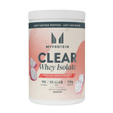 Myprotein bote frontal del Clear Whey Isolate con diseño y sabor Dragonfruit