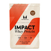 Myprotein envase frontal Impact Whey Chocolate Milkshake mostrando tamaño y marca