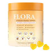 MZXDXZE Flora Plus gomitas vista frontal, envase portátil para apoyo vaginal