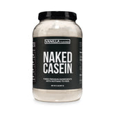 NAKED Casein frente del envase mostrando etiqueta y beneficio de pureza