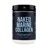 NAKED envase frontal del colágeno marino, imagen clara y profesional, confianza