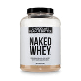 NAKED suero chocolate cacahuete frente del envase, claridad de ingredientes