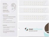 NAOWellness paquete frontal con 60 semillas auriculares, fácil identificación y almacenamiento