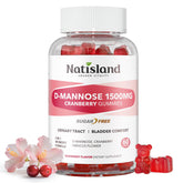NATISLAND frasco frontal con gominolas, presenta dosis conveniente y diseño claro