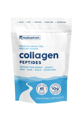 NativePath frasco frontal que muestra etiqueta clara y beneficio de pureza