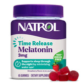 Natrol gominolas frente del envase mostrando beneficios nocturnos