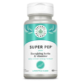 Natural Balance Super Pep frasco frontal mostrando etiqueta y beneficios