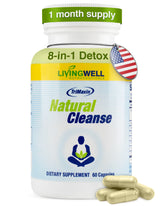 Natural Cleanse vista frontal del envase mostrando fácil identificación y confianza