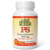 Natural Factors frasco frontal mostrando el nombre y beneficio clave