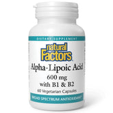 Natural Factors frente del empaque mostrando beneficio antioxidante
