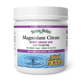 Natural Factors envase frontal mostrando la marca y beneficio de magnesio