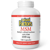 Natural Factors envase frontal mostrando la marca y beneficio de apoyo articular
