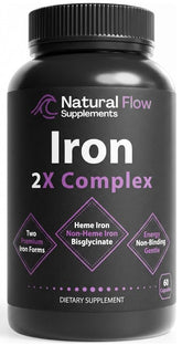 Natural Flow botella frontal mostrando diseño y beneficio absorción dual