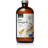 Natural Force botella frontal mostrando etiqueta y vidrio ámbar para protección