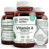 Natural Nutra frasco delantero mostrando producto y beneficio de apoyo ocular