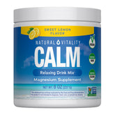 Natural Vitality Calm frente del envase mostrando el diseño y beneficios visibles