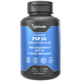 Naturalis frasco frontal mostrando 180 softgels y beneficio de absorción mejorada