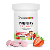 NaturalKids frasco delantero mostrando el diseño y beneficio de digestión equilibrada