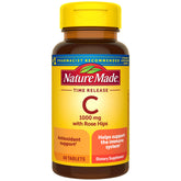 Nature Made frasco delantero de Vitamin C 1000 mg mostrando la cantidad y marca como referencia confiable