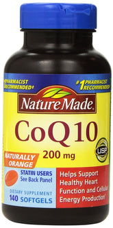 Nature Made frasco frontal con CoQ10 200 mg, suministro prolongado
