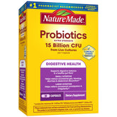 Nature Made envase frontal mostrando 30 cápsulas y beneficio de equilibrio digestivo