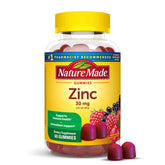 Nature Made frasco frontal de gomitas zinc, presentación clara y confianza