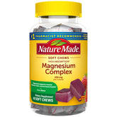 Nature Made frasco frente con masticables, fácil identificación y conveniencia