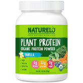 NATURELO envase frontal que muestra sabor vainilla y 22 g proteína por porción