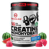 Natures Aid envase frontal mostrando cantidad y certificaciones, conveniencia clara
